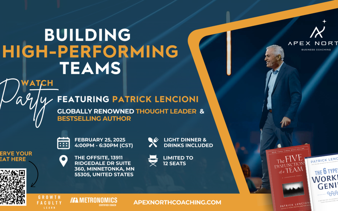 Watchparty | Patrick Lencioni – Building High Performing Teams